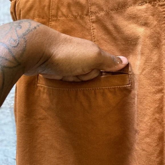 Propaganda | Cotton Paperbag Pants - L, Rust Orange - Picture 8 of 15